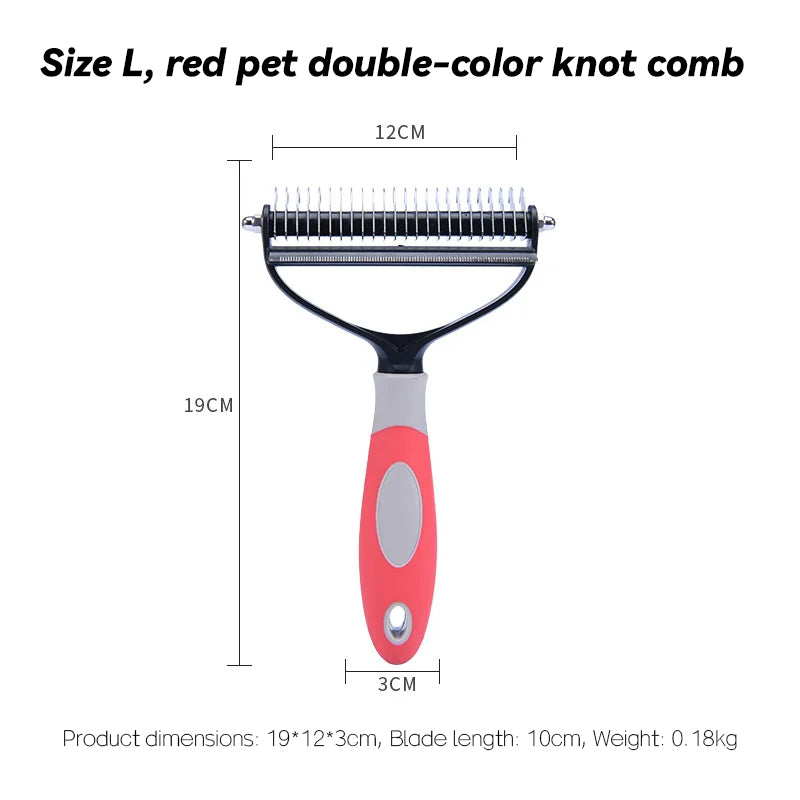 Pet Grooming Cleaning Tool 2 in 1 Pet Shedding Tool Combining Open Knot Hair Removal Hair Comb Hair Removal Comb For Cats Dogs