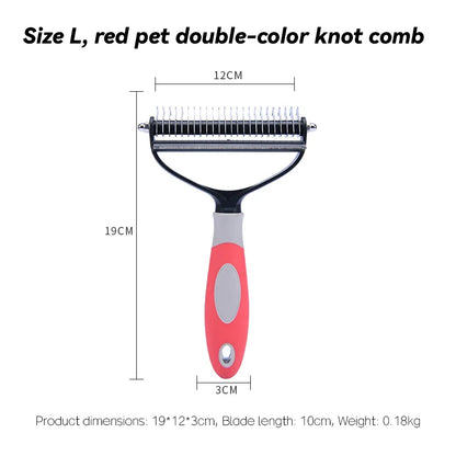 Pet Grooming Cleaning Tool 2 in 1 Pet Shedding Tool Combining Open Knot Hair Removal Hair Comb Hair Removal Comb For Cats Dogs