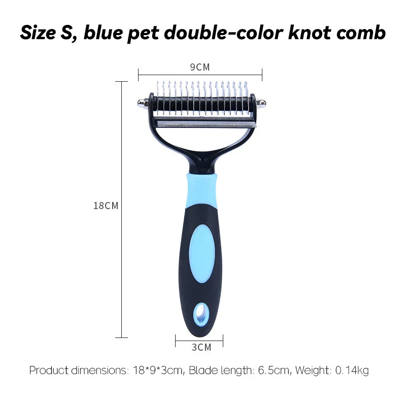 Pet Grooming Cleaning Tool 2 in 1 Pet Shedding Tool Combining Open Knot Hair Removal Hair Comb Hair Removal Comb For Cats Dogs