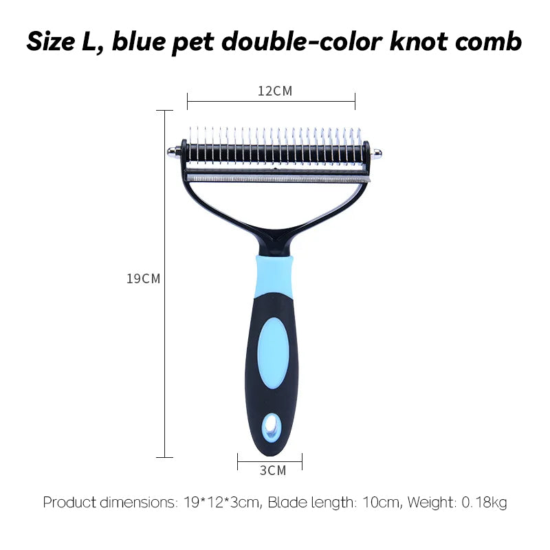 Pet Grooming Cleaning Tool 2 in 1 Pet Shedding Tool Combining Open Knot Hair Removal Hair Comb Hair Removal Comb For Cats Dogs