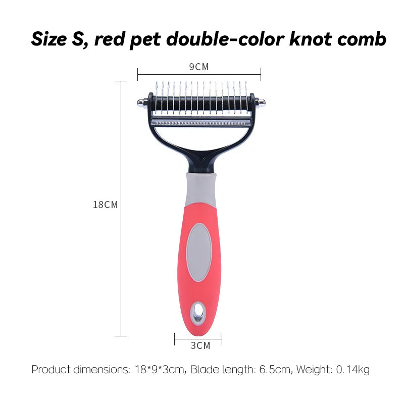 Pet Grooming Cleaning Tool 2 in 1 Pet Shedding Tool Combining Open Knot Hair Removal Hair Comb Hair Removal Comb For Cats Dogs