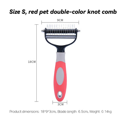 Pet Grooming Cleaning Tool 2 in 1 Pet Shedding Tool Combining Open Knot Hair Removal Hair Comb Hair Removal Comb For Cats Dogs