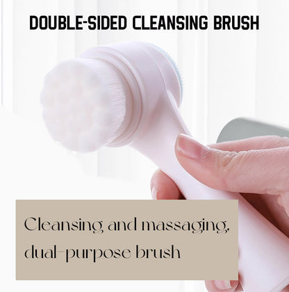 Silica Gel Facial Brush Double Sided Facial Cleanser Blackhead Removing Product Pore Cleaner Exfoliating Facial Brush Face Brush