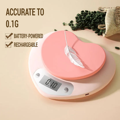 High Precision Cute Mini Kitchen Electronic Scale for Baking and Food, Wholesale Charging Kitchen Scale Measuring Tools