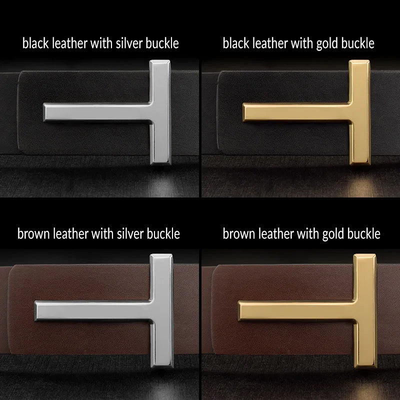 2023 new luxury high quality letter slide buckle designer belts men genuine leather famous brand 3.8cm Cowksin ceinture homme