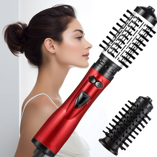 Hot selling portable 2-in-1 rotary hair dryer straight hair comb hot air brush negative ion hairstyle comb