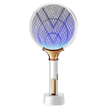 2 In 1 Mosquito Killer USB Rechargeable Electric Fly Zapper Swatter Seduction Trap Lamp 3000V Mosquito Repellent Sleep Protect