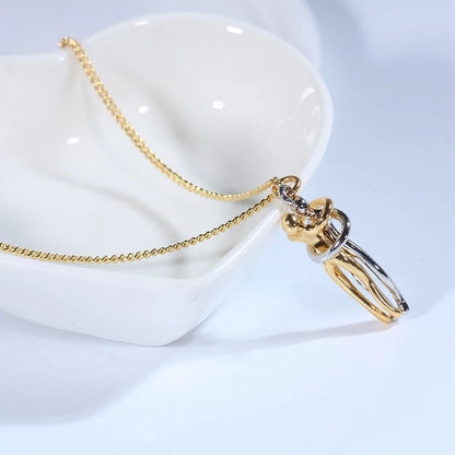 Exquisite Couple Hugging Pendant Necklace For Women Fashion Pendants For Couple Necklace Love Valentine's Day Jewelry