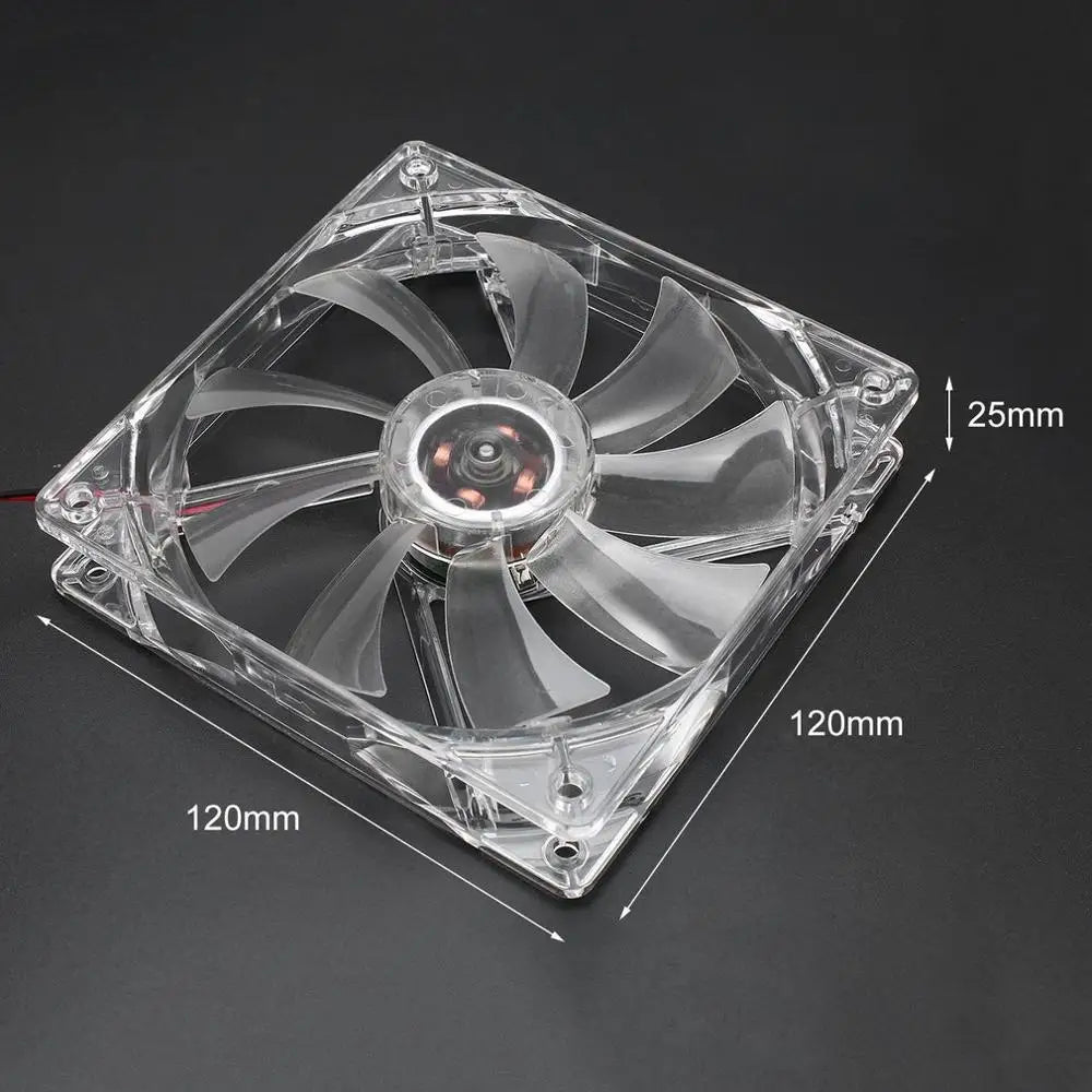 120mm PC Computer fan 4 LEDs Case colorful Cooling Fan Plastic 12CM Fan for Computer Case CPU Cooler Radiator pk arsylid  cooler