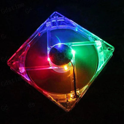 120mm PC Computer fan 4 LEDs Case colorful Cooling Fan Plastic 12CM Fan for Computer Case CPU Cooler Radiator pk arsylid  cooler