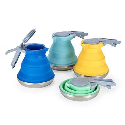 Brand New Outdoor Foldable Silicone Water Kettle Teapot Portable Camping Kitchen Tools