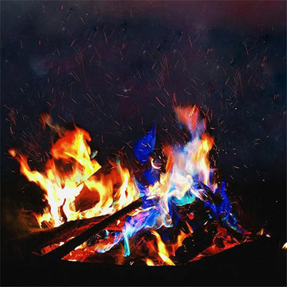 30g Bonfire  Pyrotechnics Magic Trick Party Fireplace Colorful Magic Fire Happy Fire Camping Hiking Recreation Outdoor Gadgets