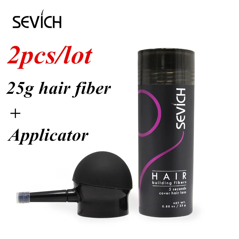 Keratin Hair Fiber Applicator Hair Building Fiber Spray Pump Styling Color Powder Extension Thinning Thickening Hair Growth 2pcs