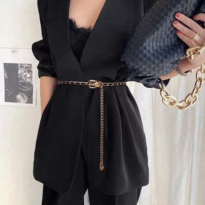 Women Waist Chain Belt Gold Body Dress Belt Female Leather Belt Mini Fashion Woman Thin Chain Cloth Accessories