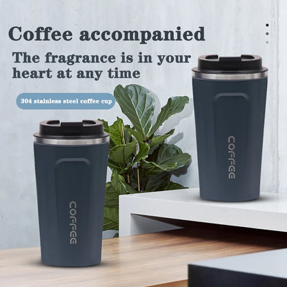 Mug Coffee Cup with Cover Stainless Steel Silicone Metal Coffee Insulated Water Cup Portable Outdoor Portable Cup For Gifts