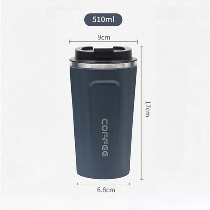 Mug Coffee Cup with Cover Stainless Steel Silicone Metal Coffee Insulated Water Cup Portable Outdoor Portable Cup For Gifts