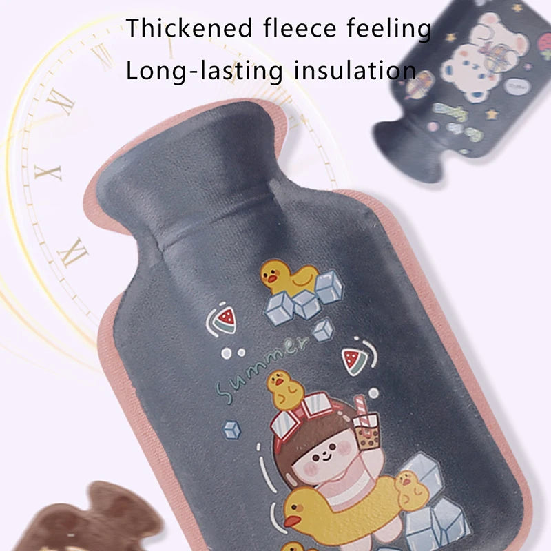 Hot Water Bottle Bag Cute Warm Belly Treasure Cartoon Warmer Filled Mini Explosion-proof Portable Winter Reusable Hand Warmer