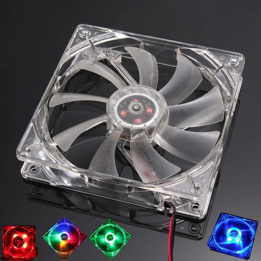 120mm PC Computer fan 4 LEDs Case colorful Cooling Fan Plastic 12CM Fan for Computer Case CPU Cooler Radiator pk arsylid  cooler