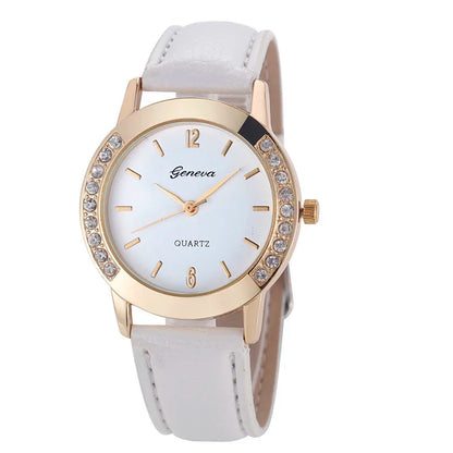 2022 Ladies Watches Popular Brand Geneva Watches Fashion Leather Band Quartz Watch Women Casual Watches Clearance Sale Dropship