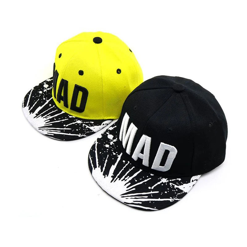 Doitbest 2-8 Years Summer Children Baseball Cap Boys Girls MAD Letters autumn Snapback adjustable Kids Hip Hop cap Sun Hat