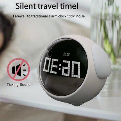 Night Light Cute Expression Alarm Clock Child Alarm Clock Voice Controlled Light Multifunctional For Home Thermometer