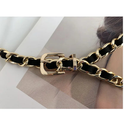 Women Waist Chain Belt Gold Body Dress Belt Female Leather Belt Mini Fashion Woman Thin Chain Cloth Accessories