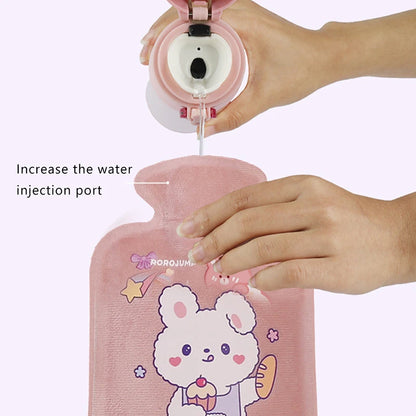 Hot Water Bottle Bag Cute Warm Belly Treasure Cartoon Warmer Filled Mini Explosion-proof Portable Winter Reusable Hand Warmer