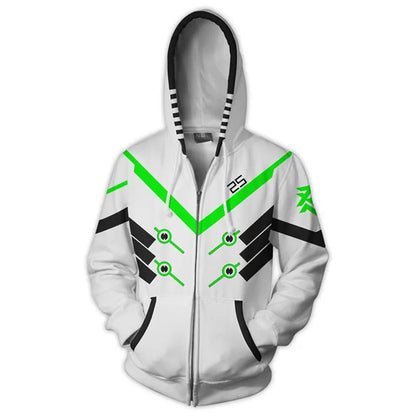 Anime Game Hoodie Sweatshirt 3D Printing Overwatches DVA DJ Cosplay Costume Women Men Couple Hooded Jacket Top Clothing