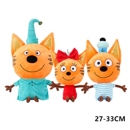 Genuine kid e cats Russian Три кота My Family Three Happy Cats Plush Doll Cookie Candy Pudding Anime Cat Doll Toy Kawaii Gift