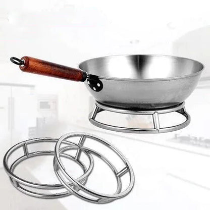 Universal Wok Pan Support Rack Stand Wok Ring/ Round Bottom Wok Rack Universal Size for Gas Stove Fry Pans Kitchen Supplies