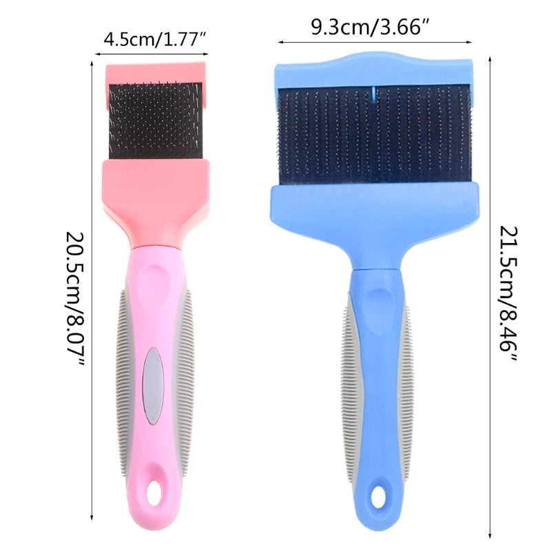 Double Sided Pet Brush Dog Cat Hair Fur Bristle Grooming Shedding Cleaning Massage Comb Styling Tool