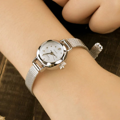 New Top Women Watches Ladies Gold Casual Quartz Bracelet Watch Women Metal Mesh Stainless Steel Dress Watches Relogio Feminino