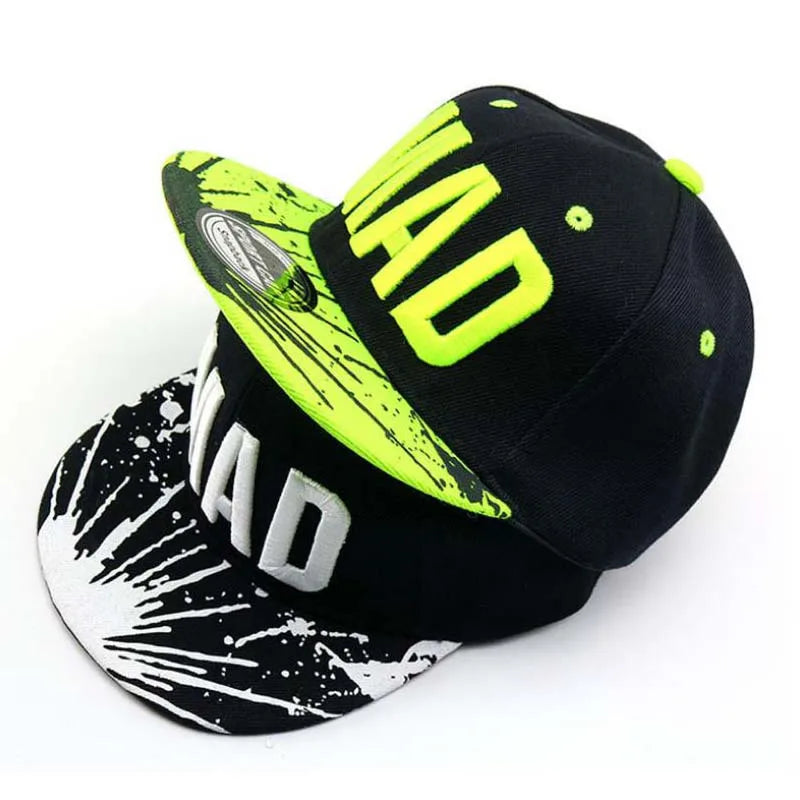 Doitbest 2-8 Years Summer Children Baseball Cap Boys Girls MAD Letters autumn Snapback adjustable Kids Hip Hop cap Sun Hat