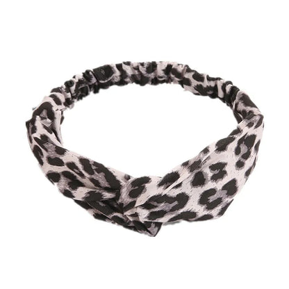 Printing Leopard Cross Headband For Women Turban Hairband Stretch Twisted Knotted Hair Band Hair Accessories Headwear