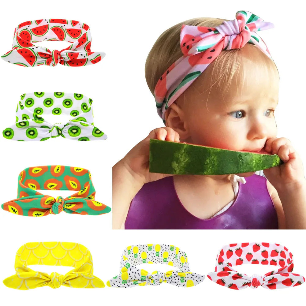 baby headband  elastic hair band turban rabbit ears headband watermelon baby knot headwrap newborn children hair accessories