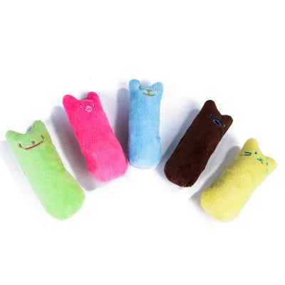 Teeth Grinding Catnip Toys Funny Interactive Plush Cat Toy Pet Kitten Chewing Vocal Toy Claws Thumb Bite Cat mint For Cats