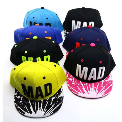 Doitbest 2-8 Years Summer Children Baseball Cap Boys Girls MAD Letters autumn Snapback adjustable Kids Hip Hop cap Sun Hat