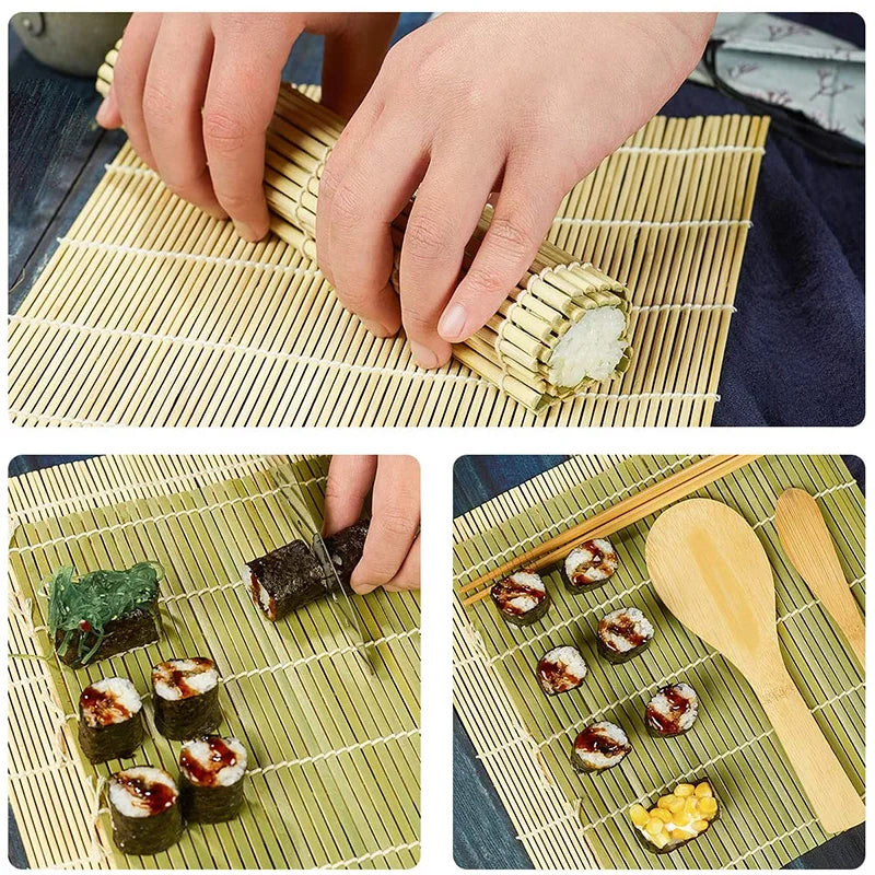 11Pcs/Set Sushi Maker Equipment Kit Japanese Rice Ball Cake Roll Mold Sushi Multifunctional Mould Making Sushi Kitchen Tools