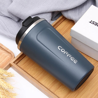 Mug Coffee Cup with Cover Stainless Steel Silicone Metal Coffee Insulated Water Cup Portable Outdoor Portable Cup For Gifts