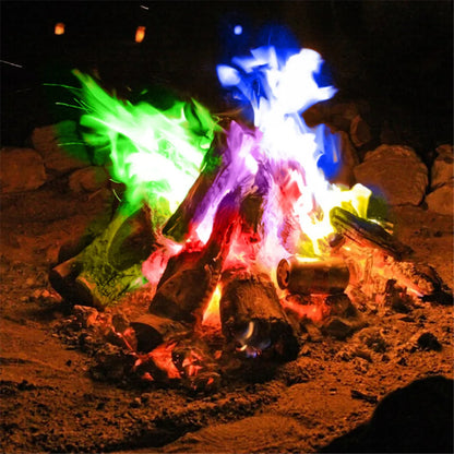 30g Bonfire  Pyrotechnics Magic Trick Party Fireplace Colorful Magic Fire Happy Fire Camping Hiking Recreation Outdoor Gadgets