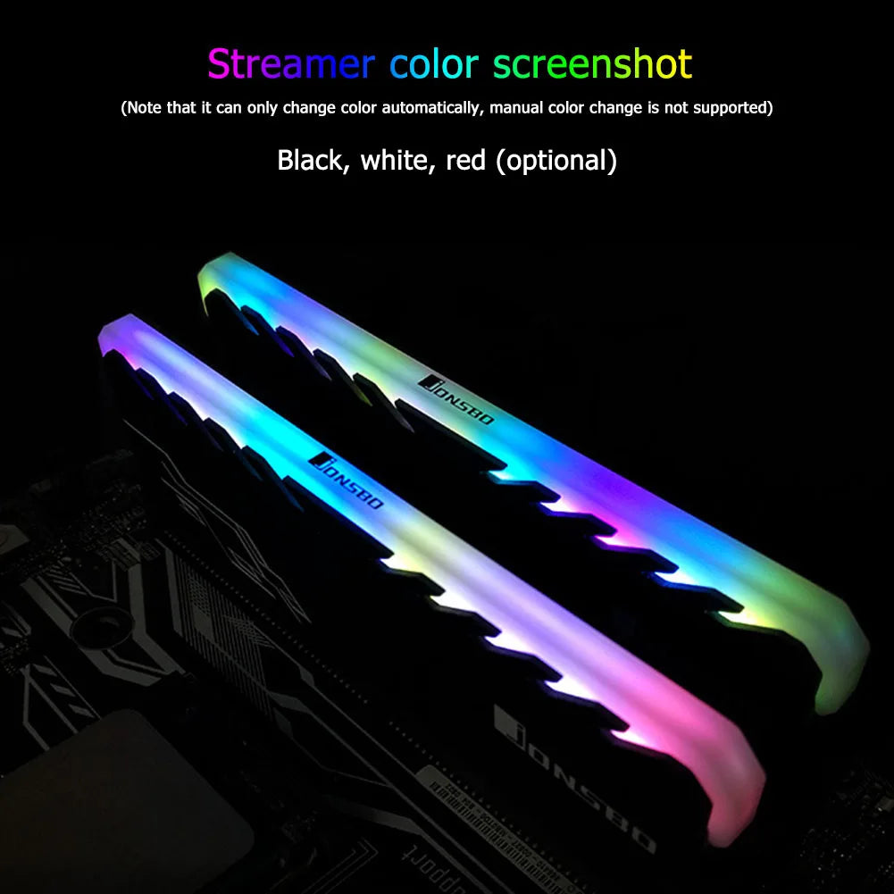 2/1pcs RAM Heatsink Cooler RGB 256 Color Radiator DDR DDR3 DDR4 Memory Cooling Vest Heat Sink for Desktop PC Gaming Overclocking