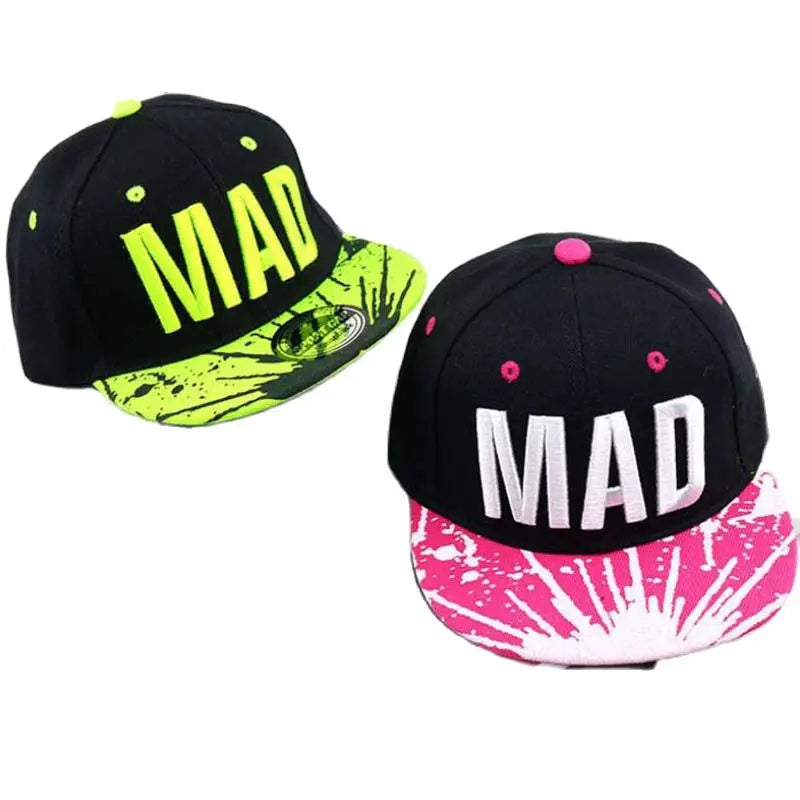 Doitbest 2-8 Years Summer Children Baseball Cap Boys Girls MAD Letters autumn Snapback adjustable Kids Hip Hop cap Sun Hat