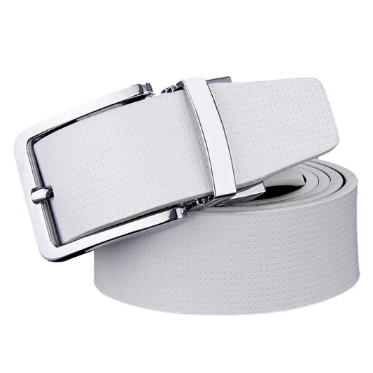 Cowhide Designer Luxury Belt Men Male Waist Strap Leather Pin Buckle White Genuine Leather Belts For Men Pants Band Ceinture