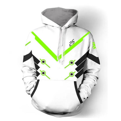 Anime Game Hoodie Sweatshirt 3D Printing Overwatches DVA DJ Cosplay Costume Women Men Couple Hooded Jacket Top Clothing