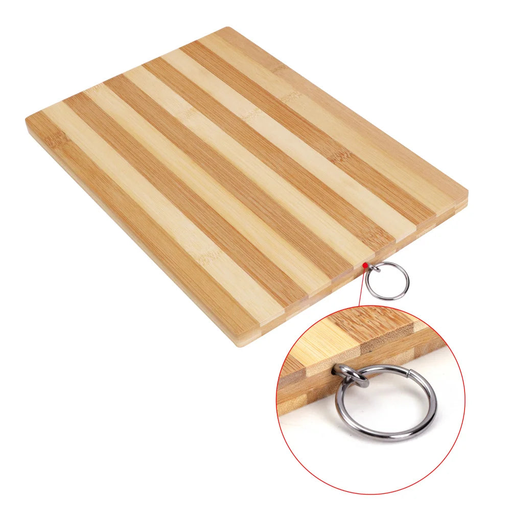 Jaswehome Kitchen Chopping Board Bamboo Vegetable Fruits Outdoor Camping Food Cutting Board Rectangle Meats Serving Boards