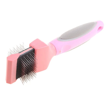 Double Sided Pet Brush Dog Cat Hair Fur Bristle Grooming Shedding Cleaning Massage Comb Styling Tool