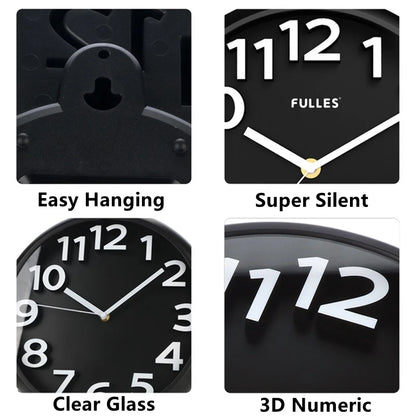 Hight Quality 3D Numeric Super Silent Wall Clock Modern Design Living Room Decoration Clock Art Hollow Wall Watch Home Decor