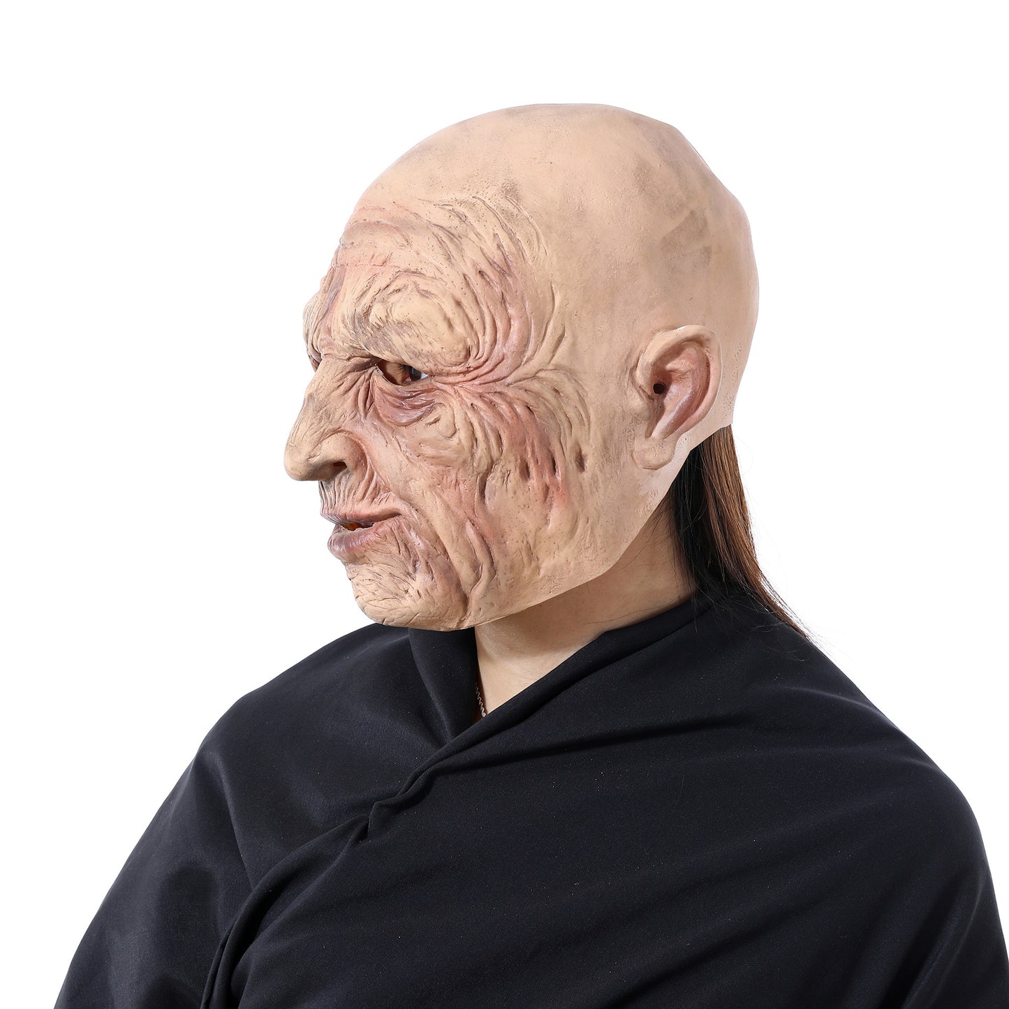 Halloween zombie horror old man face latex mask party funny horror performance props decoration