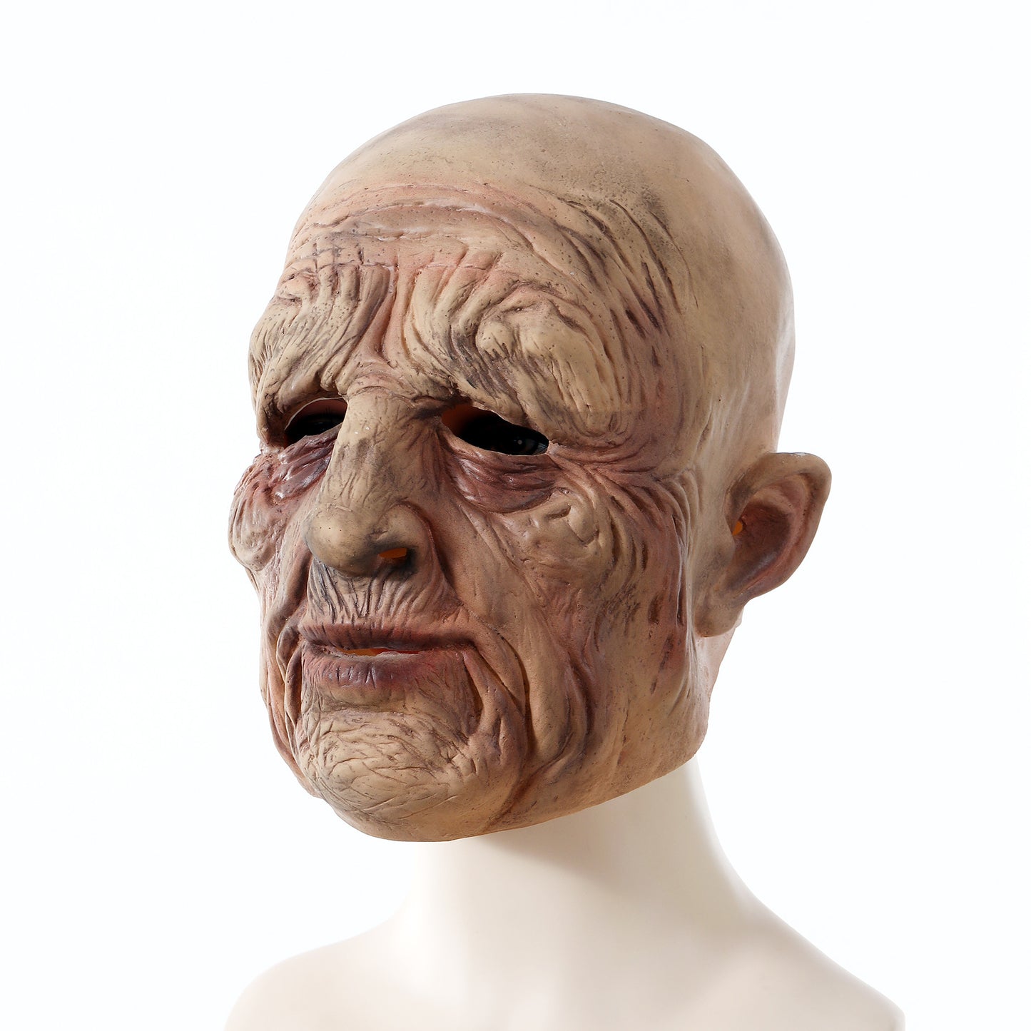 Halloween zombie horror old man face latex mask party funny horror performance props decoration