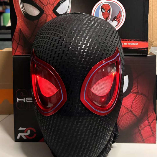 Spider-Man Helmet with Movable Eyes, Electric Blink Feature, Multiverse Action Mask